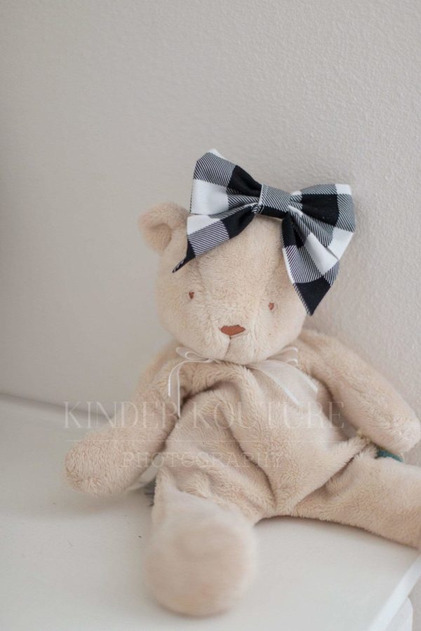 Black Gingham Hairbow - Kinder Kouture