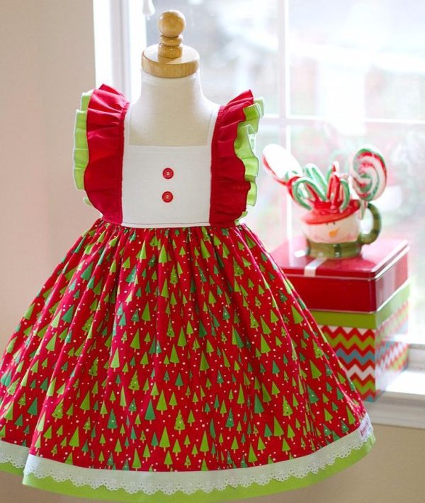 Christmas Girls Classic Oh Christmas Tree Dress - Kinder Kouture