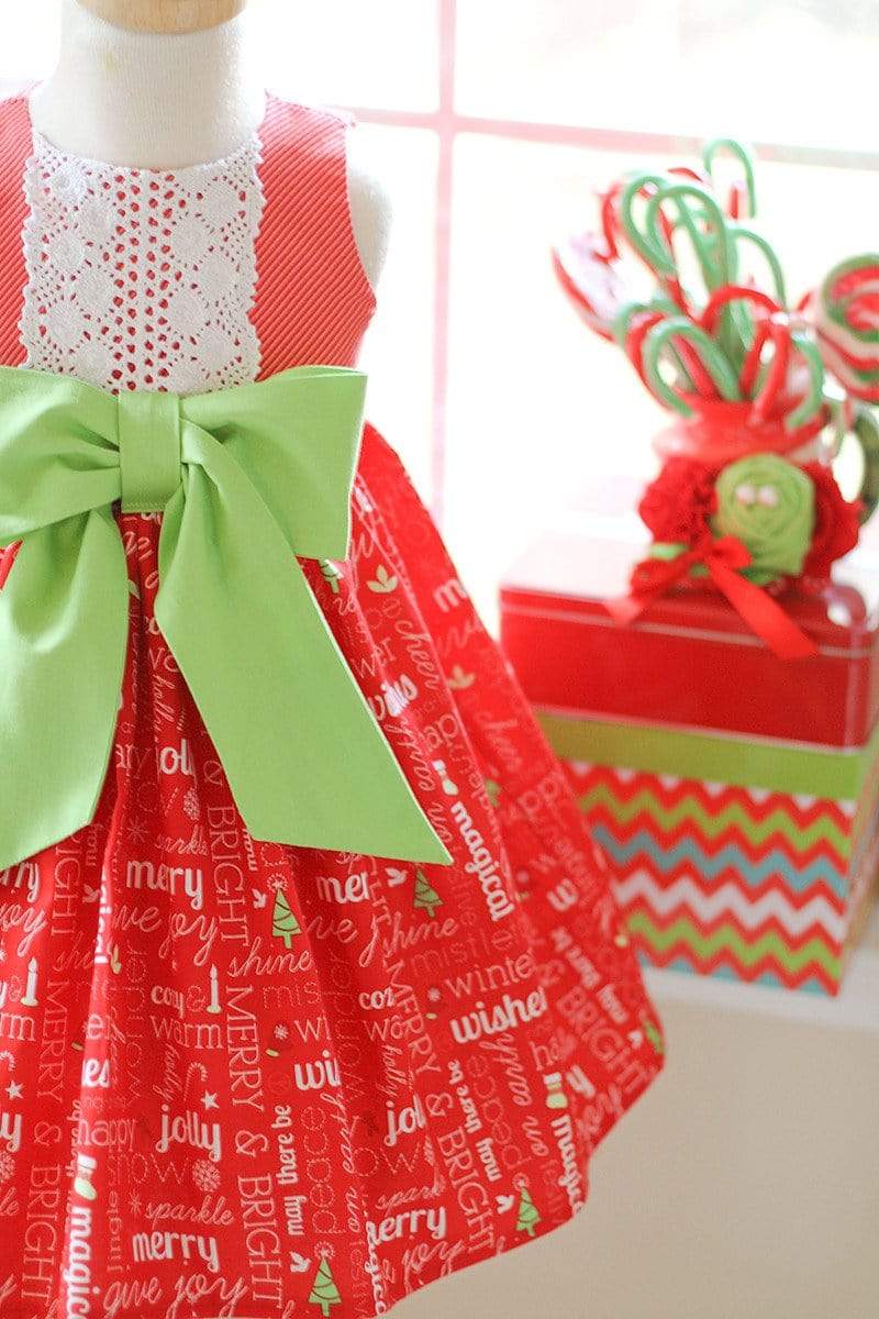 Christmas Girls Jolly Wish List Dress - Kinder Kouture
