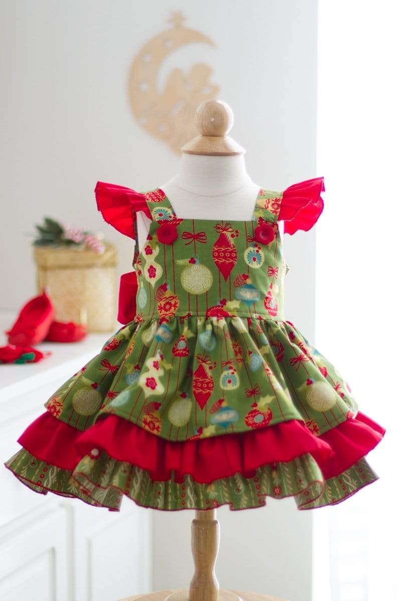 Christmas Girls Mistletoe Dress - Kinder Kouture
