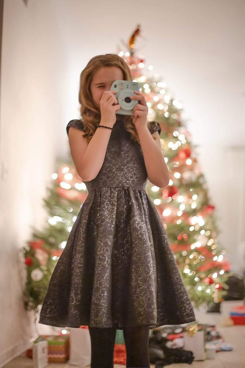 Kinder Kouture Christmas Little Black Sparkle Dress
