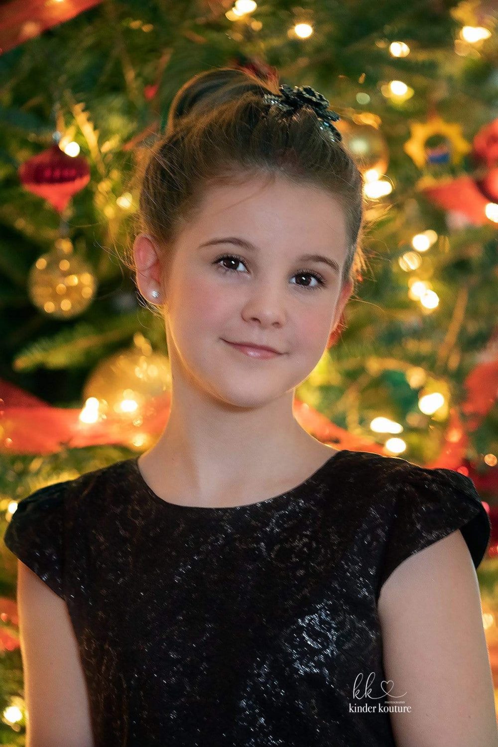 Kinder Kouture Christmas Little Black Sparkle Dress