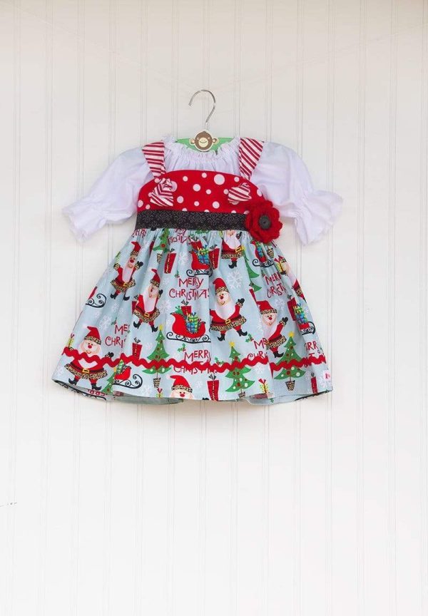 Kinder Kouture Christmas Santa Baby Knot Dress