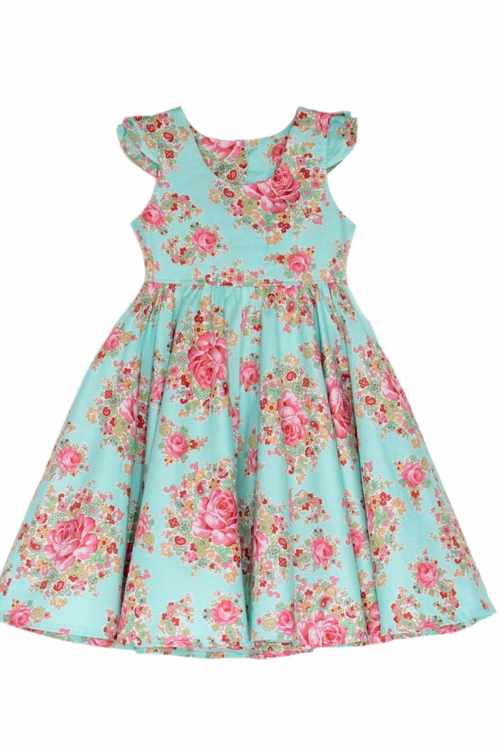 Minty Rose Dress - Kinder Kouture