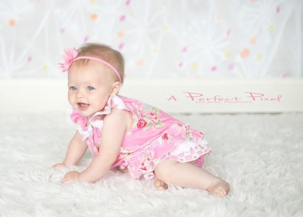 Pink Floral Baby Bubble - Kinder Kouture