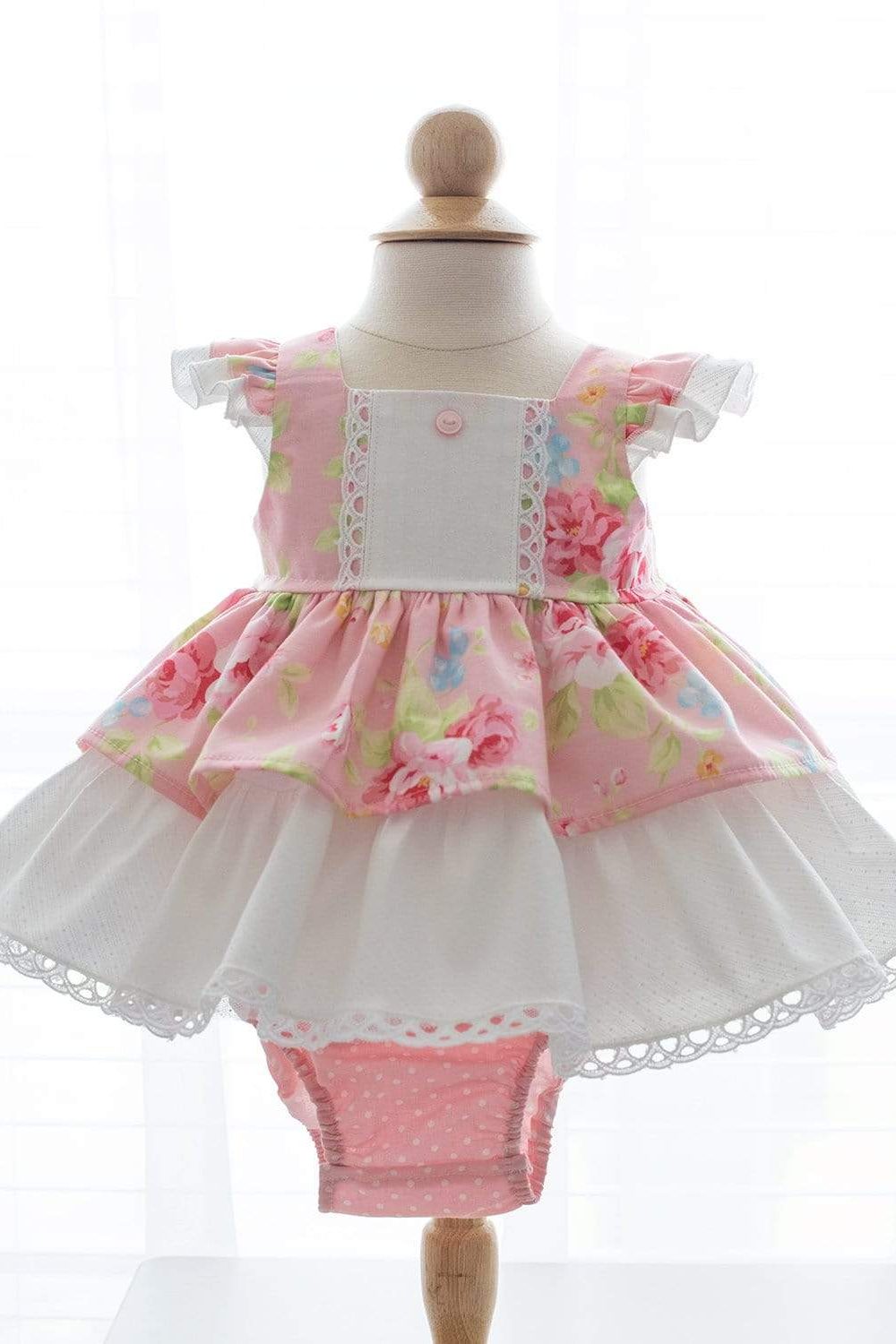 Pink Floral Baby Dress - Kinder Kouture