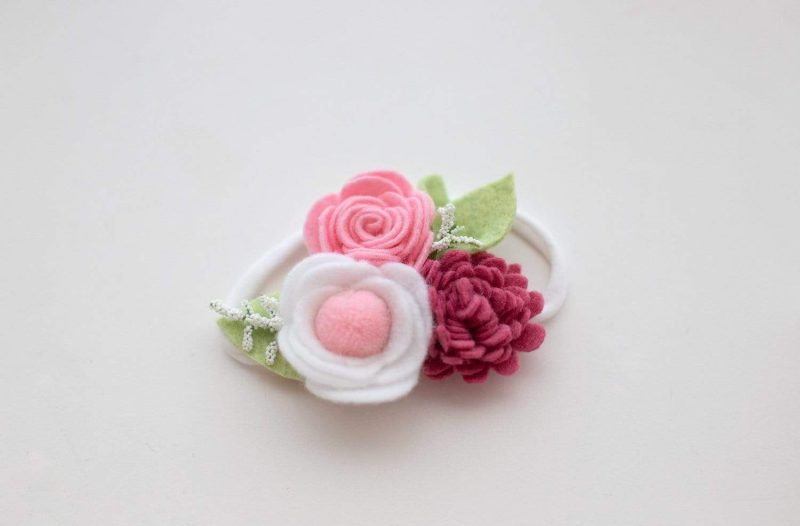 Pink Floral Headband - Kinder Kouture