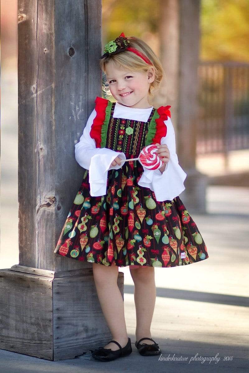Kinder Kouture Ready-To-Ship 3T RTS Christmas Black Vintage "Nutcracker" Dress