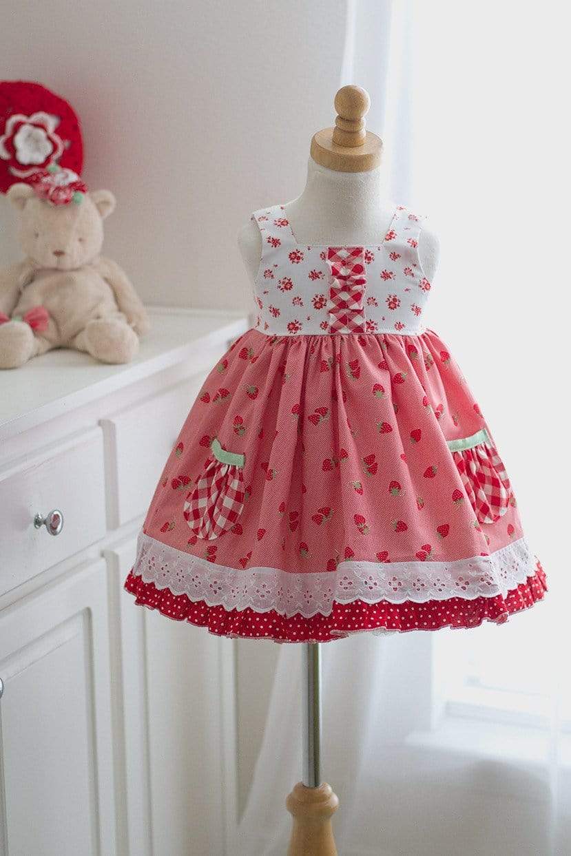 Kinder Kouture Ready-To-Ship RTS Strawberry Sweetheart Dress 2T