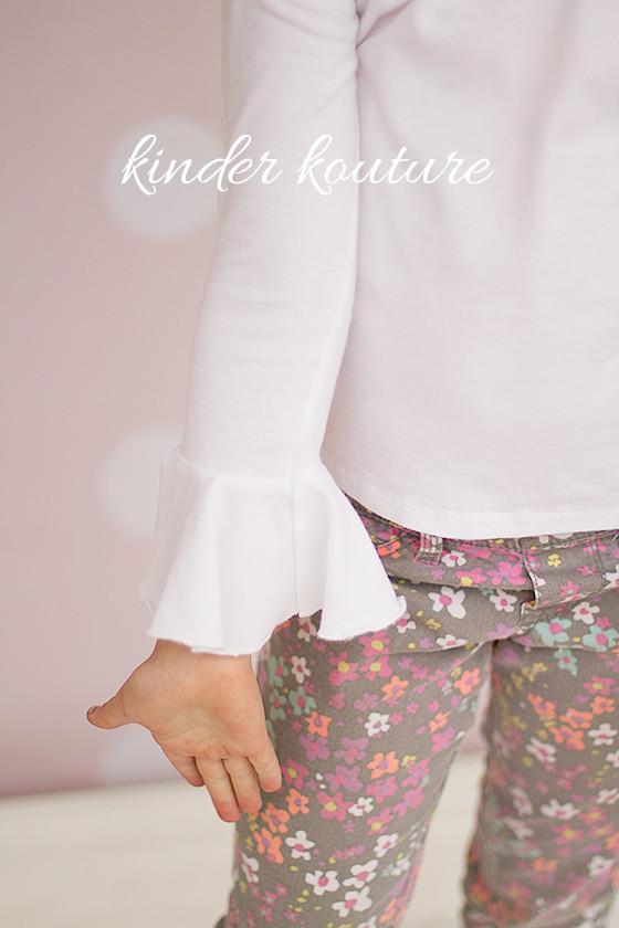 T-Shirt White with Bell Sleeves - Kinder Kouture
