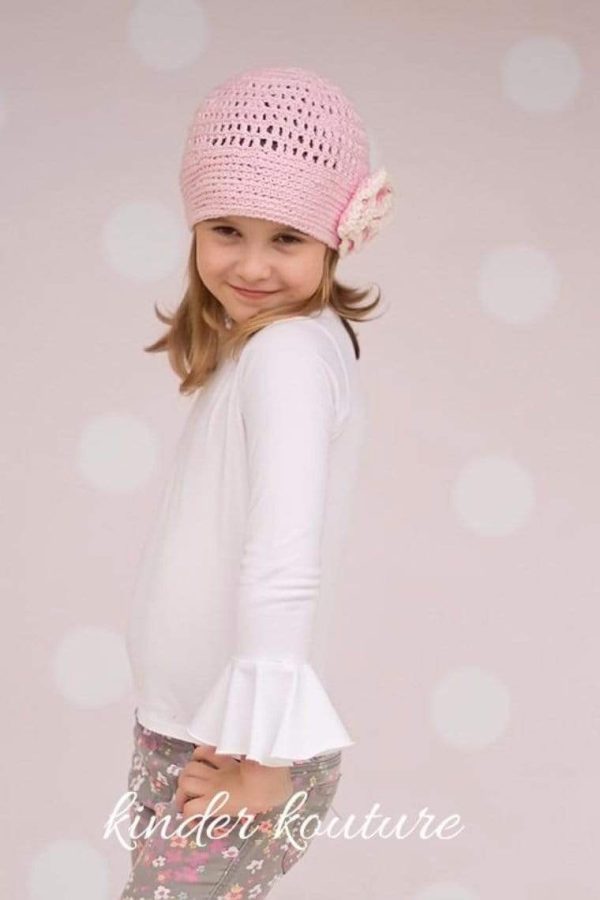 T-Shirt White with Bell Sleeves - Kinder Kouture